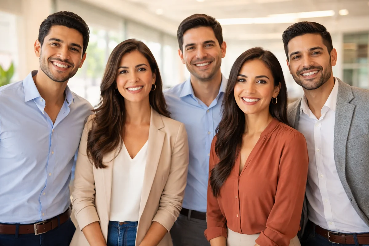 Equipo de profesionales con sonrisas saludables — Plan Corporativo Ulloa Clínica Dental